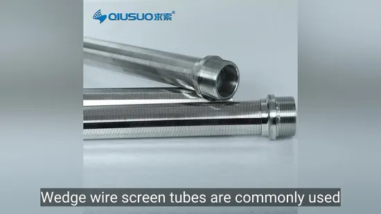 316L Stainless Steel M Thread Screen Water Treatment Screen Wedge Wire Lateral Branch Pipe 