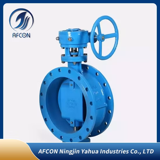 Ductile Iron EPDM Lined Wras Industrial Control Double Eccentric Flange Butterfly Valve