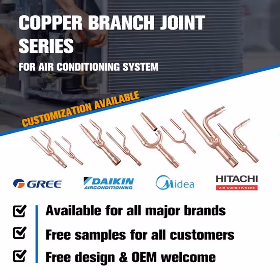 Vrv A/C System Branch Joint Copper Branch Pipe for Air Conditioner