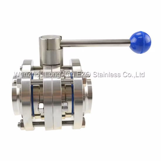 Stainless Steel Hygienic Grade Manual Welded Butterfly Valve (JN